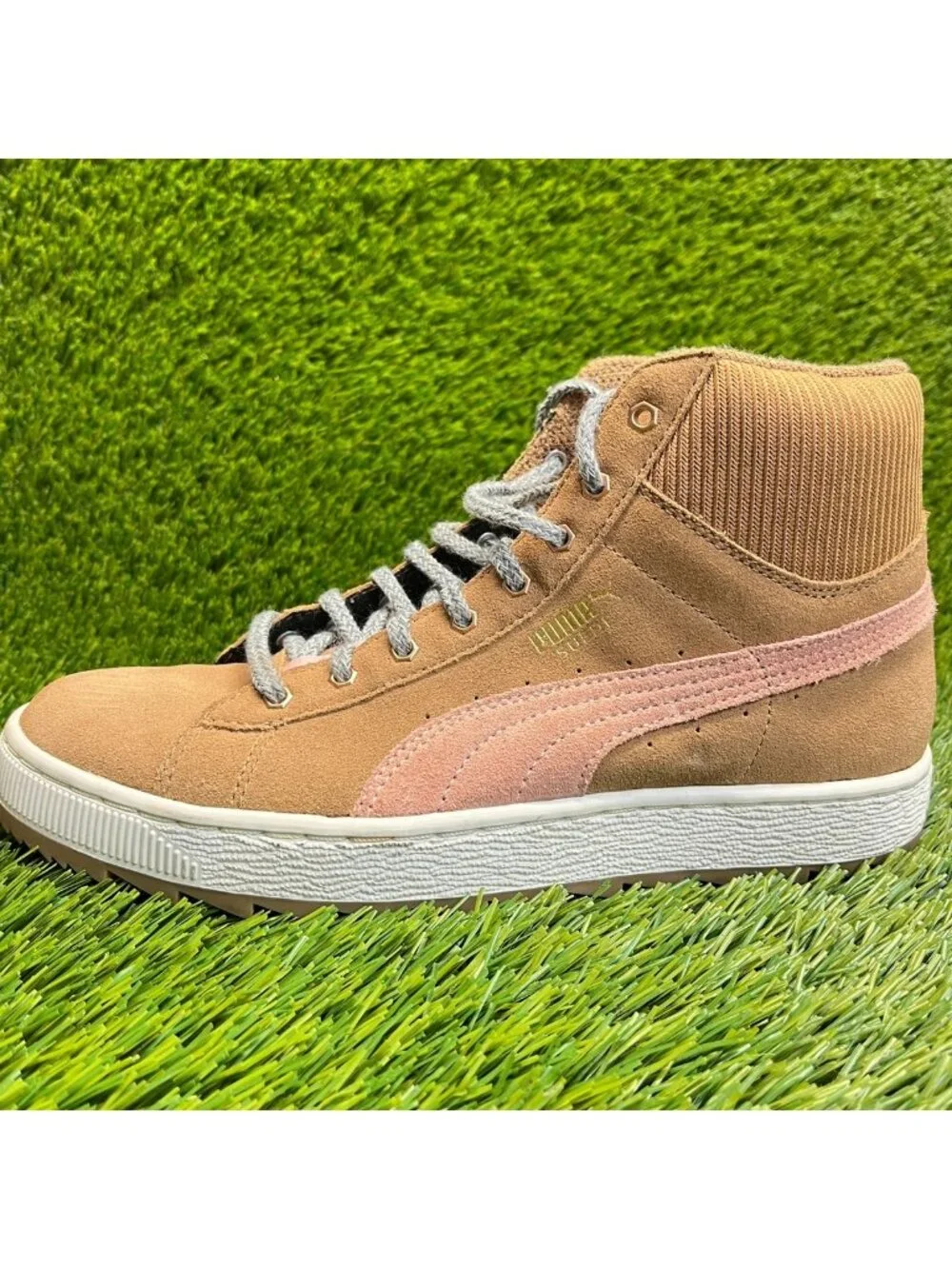 Puma Winterized Rugged Womens Size 8 Brown Pink Athletic Suede Shoes Sneakers
